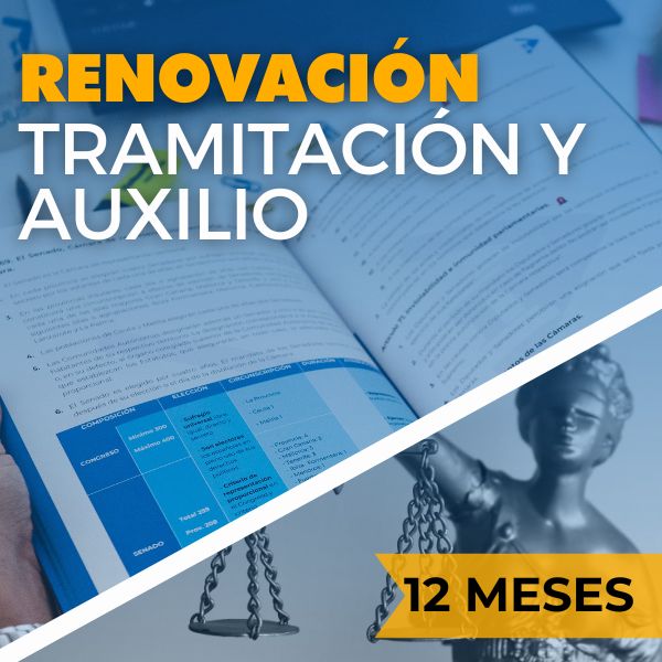 renovación curso tramitación y auxilio 12 meses