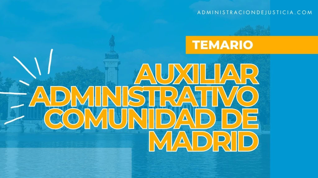 temario auxiliar administrativo comunidad de madrid